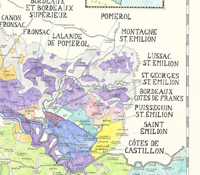 Bordeaux Map Illustrated Map Mark P Ryan