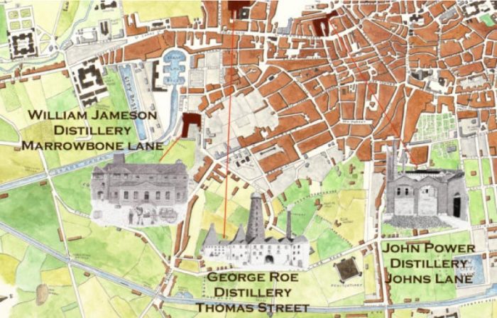 Distilleries of Dublin Illustrated by Mark P Ryan